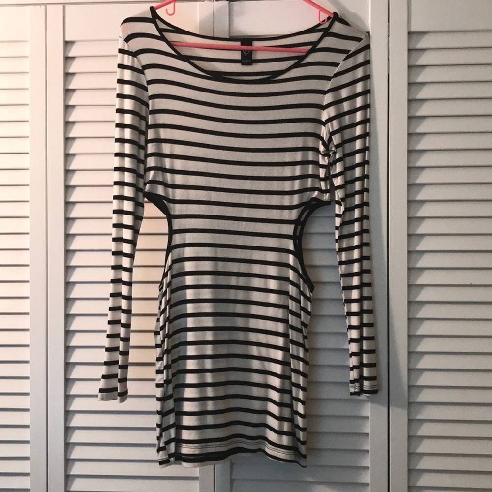 Striped long sleeve dress